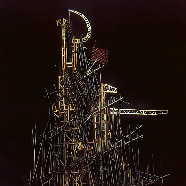 Perestroika tower (the worker and the kolkhoznitsa), 1990, sculpture inside a construction,