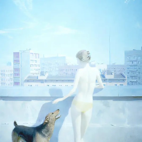 城市的夏天，1993年，布面油画，130×100厘米，作者所有