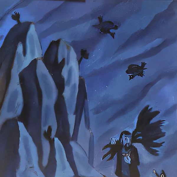 Сказка р. Нахмана "Потерянная невеста", 1991, холст, масло, 120х100 Собственность автора