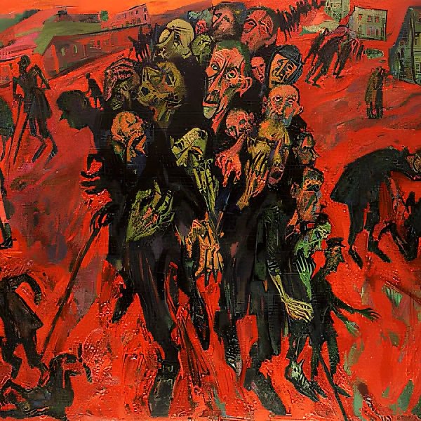 Одинокая толпа, 1991, холст, масло, 190х250
