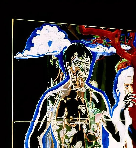 Adam and Eve (diptych), 1993, mirror, acrylic, 38x23. Author`s property
