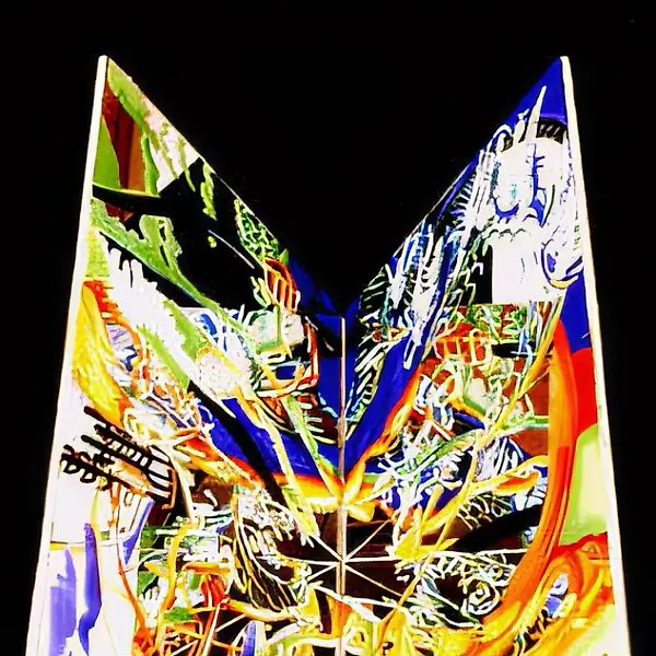 Centaur and Mermaid (diptych), 1993, mirror, acrylic, 90x65. Author`s property