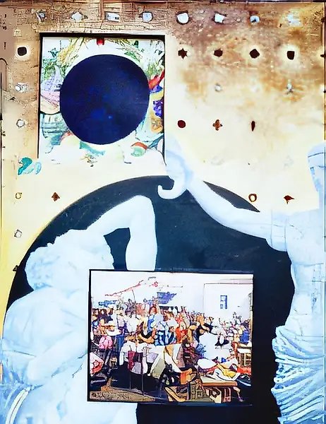 Slaves (triptych), 1990, mirror, acrylic, 180x90. Author`s property