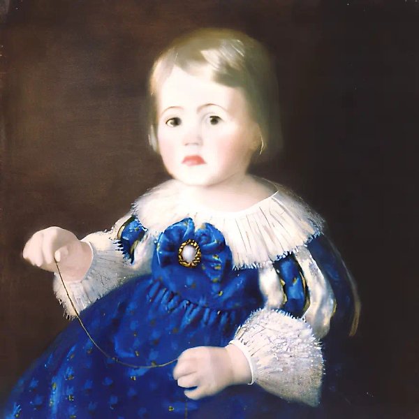 Портрет Максютиной Анастасии Сергеевны, 1991, холст, масло, 65х65 Частная коллекция