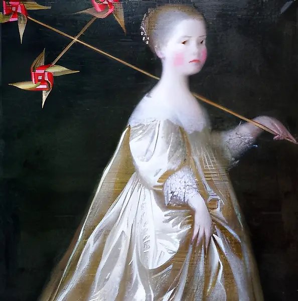 The girl with a toy, 1995, oil on canvas, 120х80