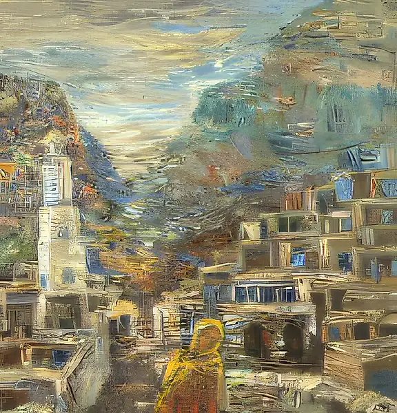 In Dagestan, 1981, canvas, oil, 150x100. Author`s property