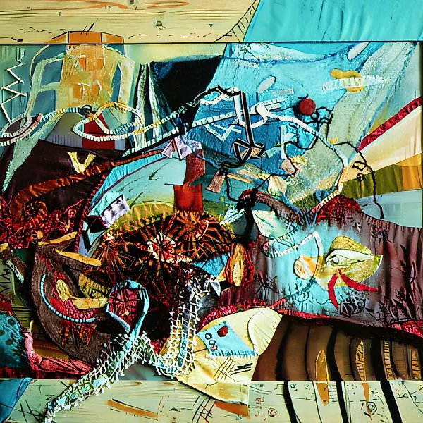Композиция, 1991, коллаж, 90х84 Частное собрание. Германия.