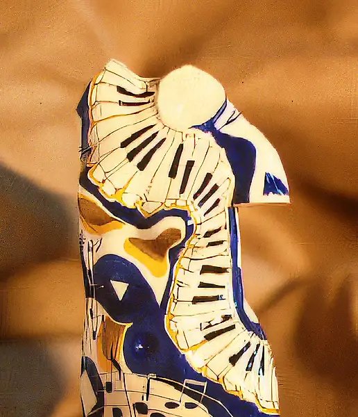 Клавиатура тела, 1994, гипс, гуашь, высота 25 Собственность автора