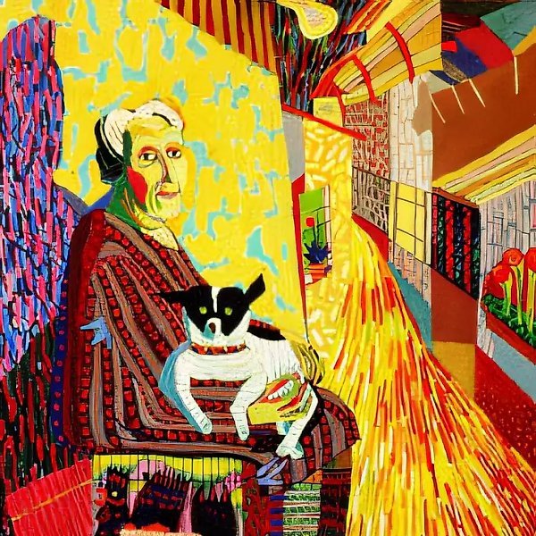 Maria Andreevna`s Beloved Little Dog, 1990, canvas, oil, 120x100. Collection of João Peres Gomes. Portugal