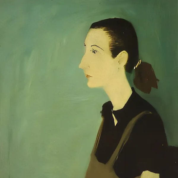 Профиль. Лена., 1989, оргалит, масло, 70х60 Собственность автора