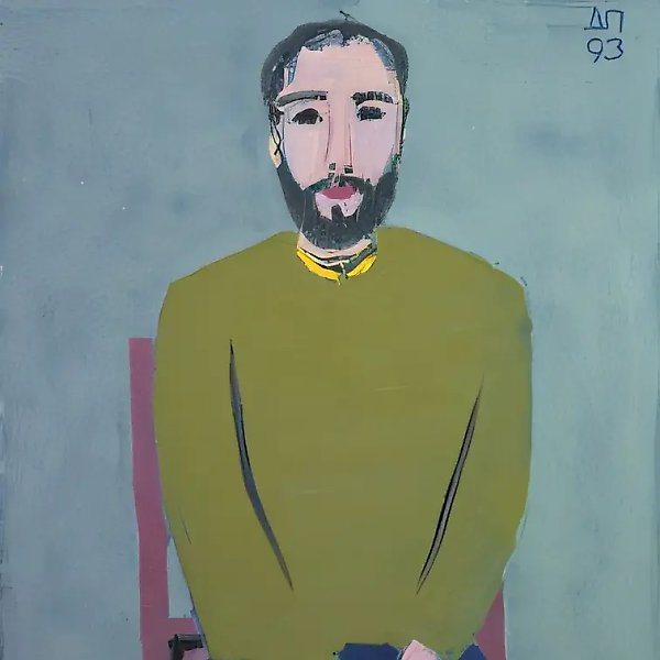 Male Portrait, 1993, canvas, oil, 70x60 Author`s property
