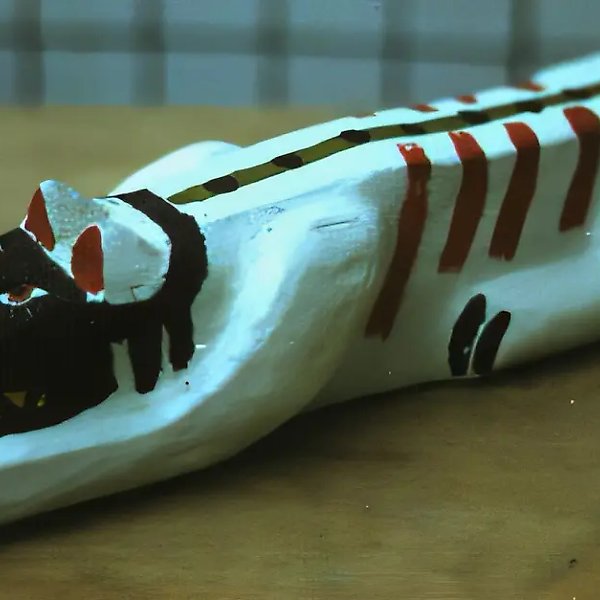 Wild Animal, 1993, painted wood, size 10 Author`s property