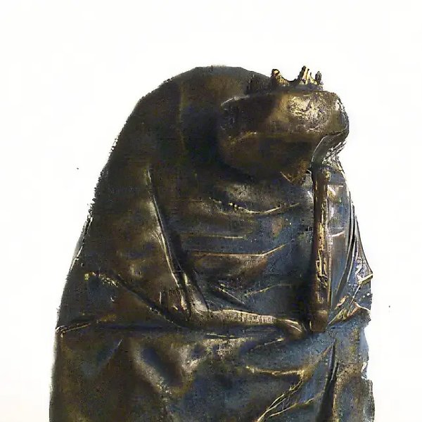 隐士，1993年，青铜，铸造，42×22×18 厘米，作者自有藏品，始于1993年