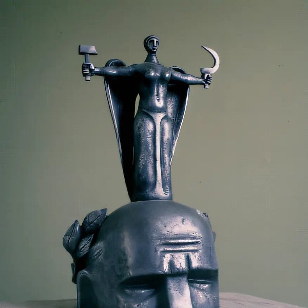 Музы коммунизма, 1991, литьё, алюминий, 55х25х24