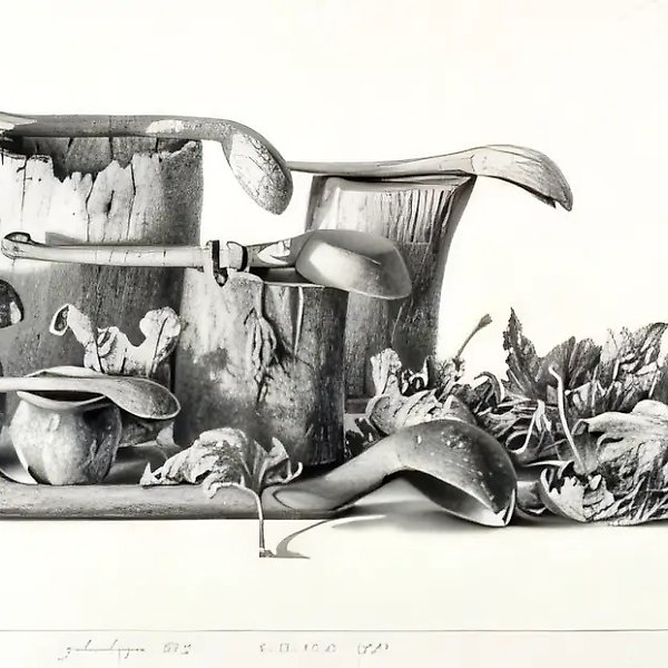 Имеретинский натюрморт. Вариант №2., 1991, бумага, карандаш,   Собственность автора