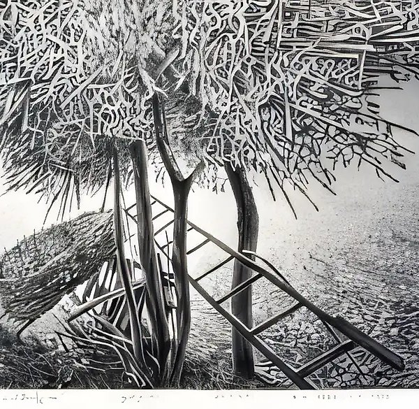 76，1989年，纸本、铅笔，30x63
