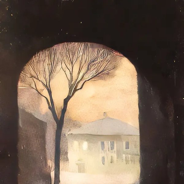Arch, 1978, cardboard, oil, 48x34 Property of STANBET Gallery