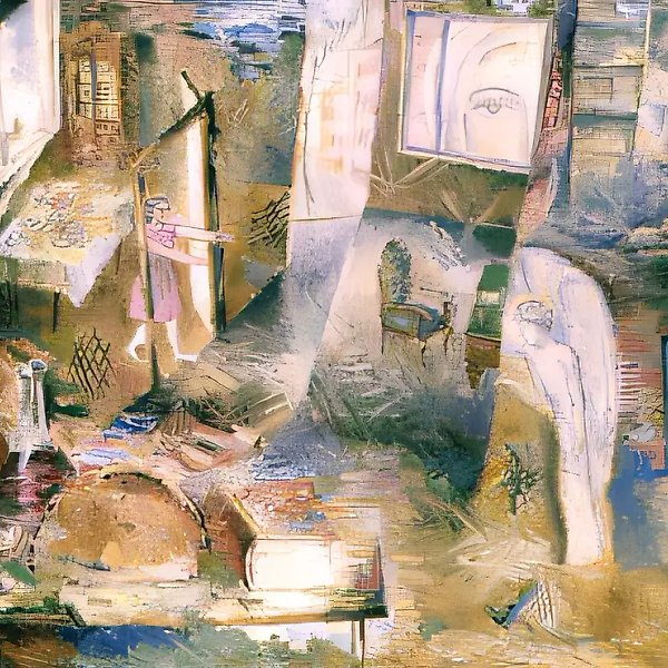 Композиция с ангелом, 1984, картон, масло, 50х80 Собственность автора
