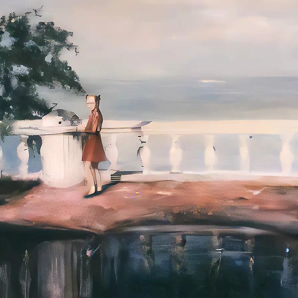 Освещённая солнцем девушка, 1990, холст, масло, 115х150. Собственность автора