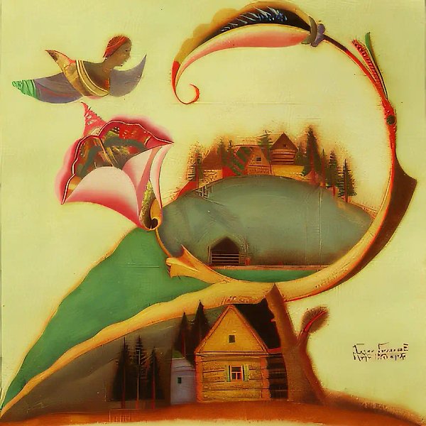 白湖，1992年，布面油画，65x65，作者自藏