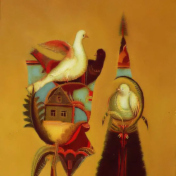 温暖的傍晚，1992年，布面油画，80×60厘米。私人收藏。俄罗斯。