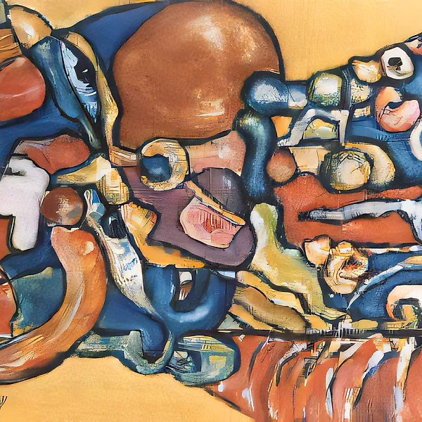 Ярмарка, 1994, акрил, масло, пастель, оргалит, 50х67. Собственность автора