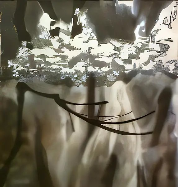 Осенняя кумачка, 1994, холст, бумага, красители, 78х36