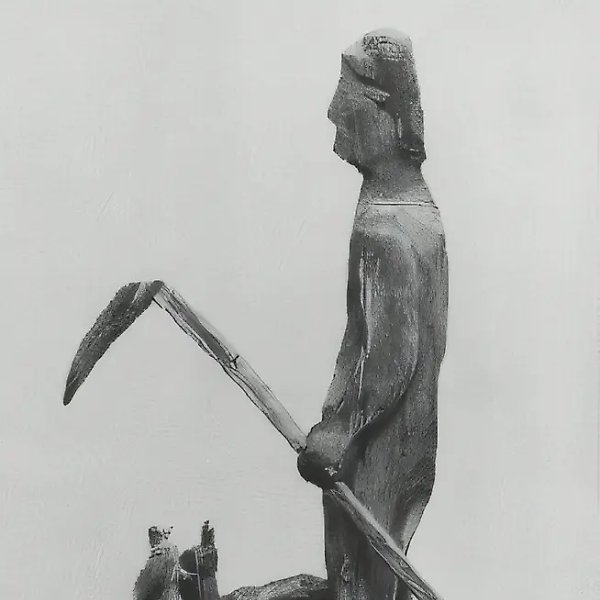 Shepherd, 1983, wood, 70x35x40. Property of the State Tretyakov Gallery. Moscow