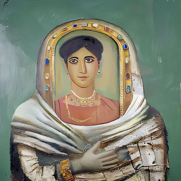 Фаюмский портрет., 1995, холст, масло, 120х100 Собственность автора.