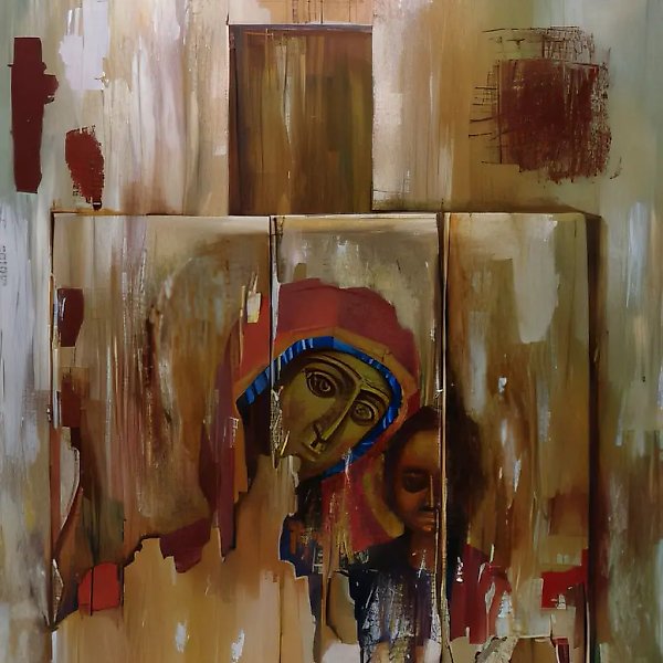 Икона., 1995, холст, масло, 110х100 Собственность автора.