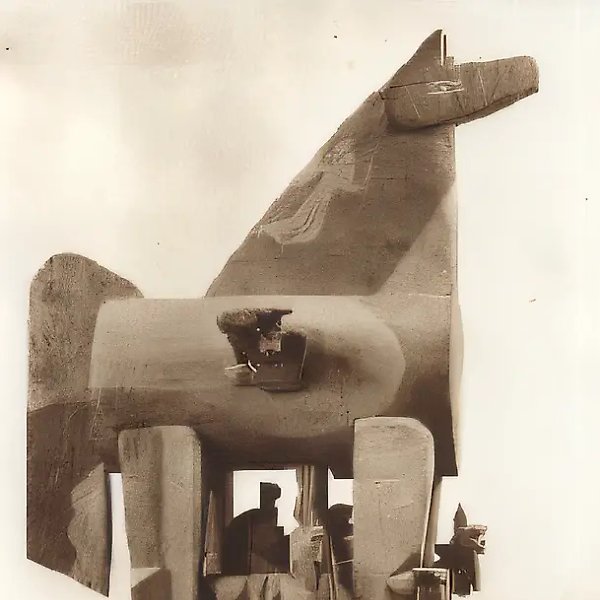 Троянский конь, 1975, дерево, 50х55х25 Находится в Государственной Третьяковской галерее в Москве.