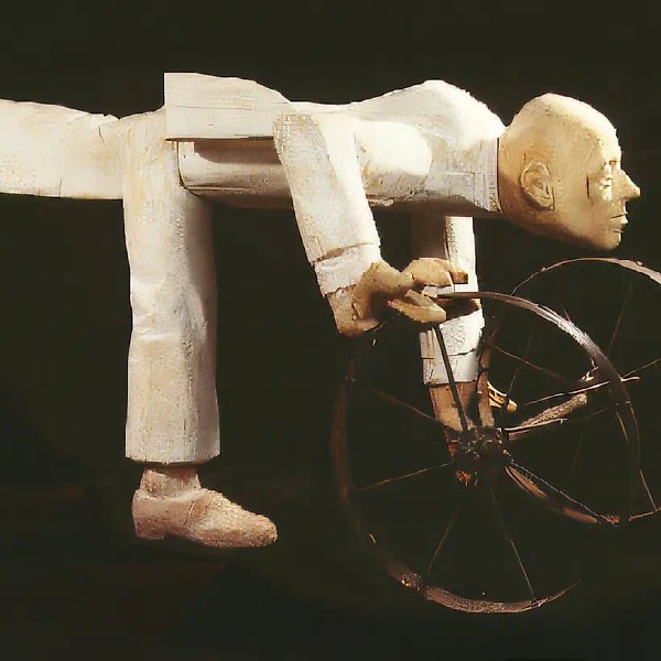 Герой (А.Д.Сахаров), 1990, дерево, металл, 192х108х111