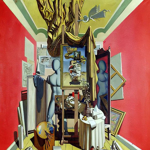 Still Life "Painting", 1985, canvas, oil, 200x180 Nekrasov Library in Orenburg