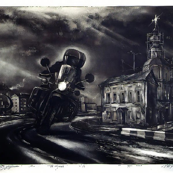 On the Turn, 1991, paper, etching, 50x60. Author`s property