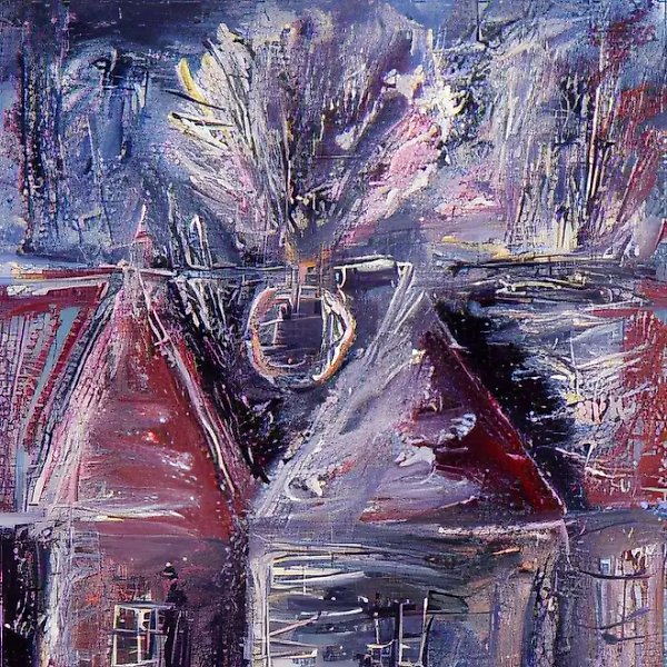 Bouquet on the Roof, 1990, canvas, oil, 50x40. Private collection