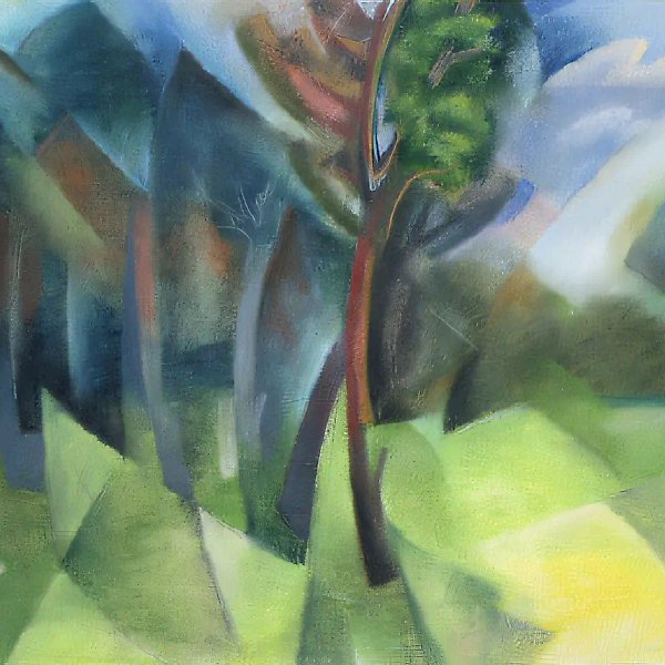 森林中的草地,1993年,纸本,粉彩,40×60厘米