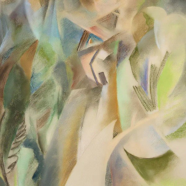 粉色房子,1991年,纸本,粉彩,40×45
