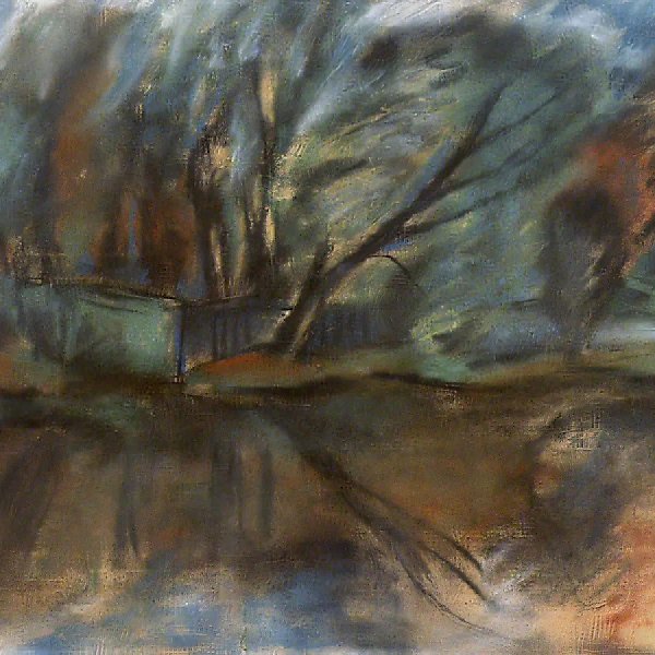 水面之上,1991年,纸本,粉彩,45×60厘米