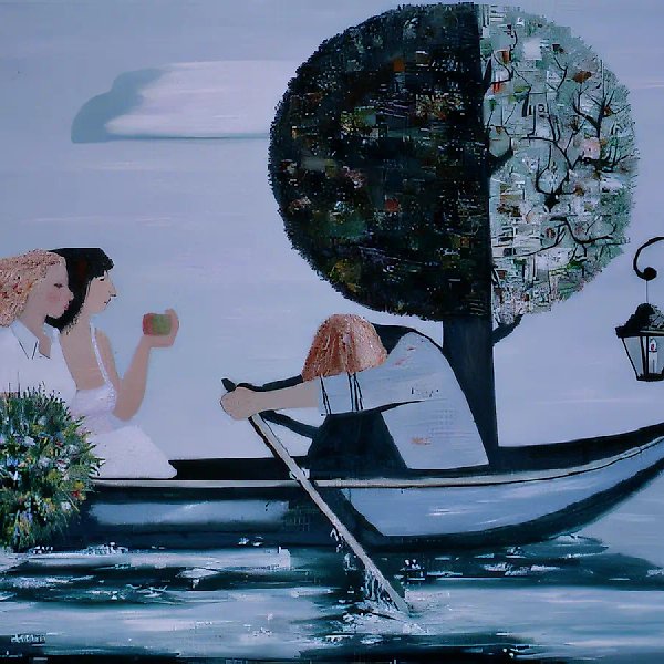 Rower, 1993, canvas, oil, 80x100