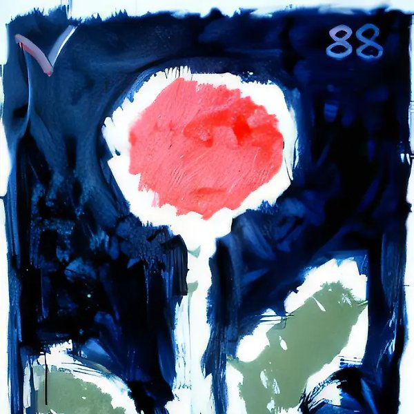 Purple Flower, 1988, canvas, oil, 90x60 Private collection