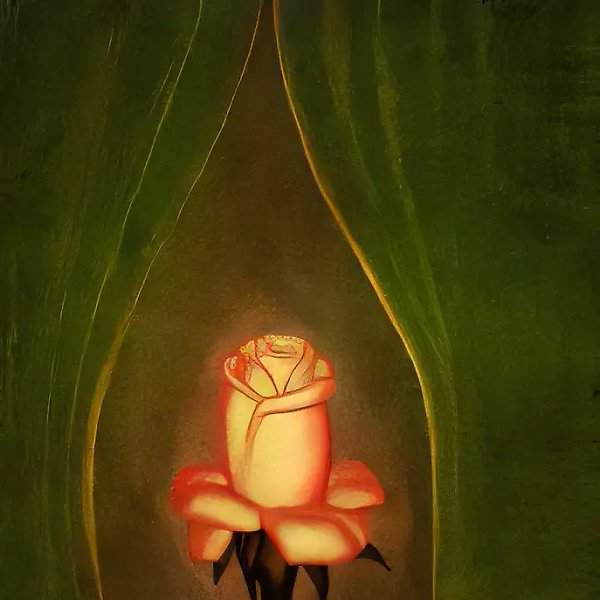 Luminous Rose, 1993, canvas, oil, 80x60