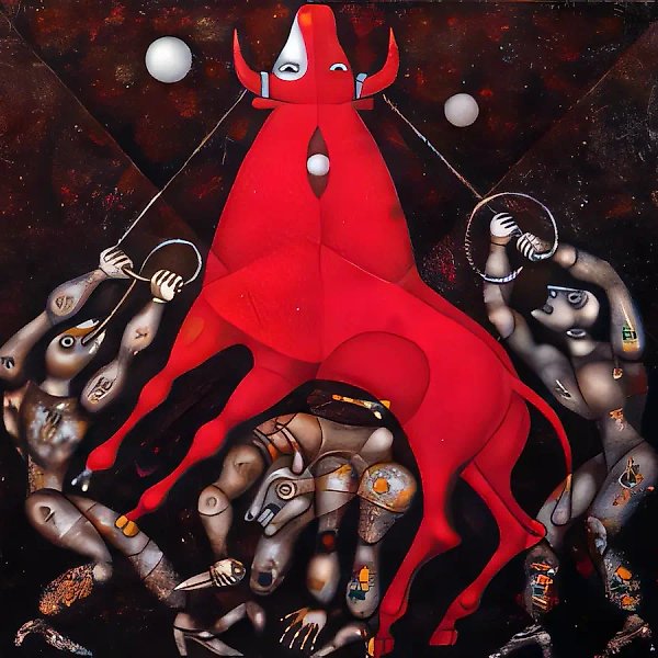 Не люди - звери, 1989, холст, масло, 120х120