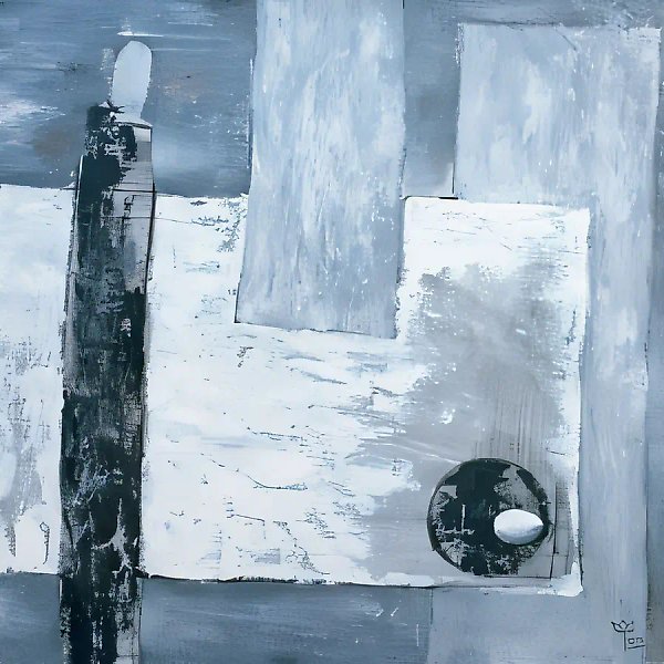 Рассвет с белым яйцом, 1992, холст, масло, 100х100. Собственность автора