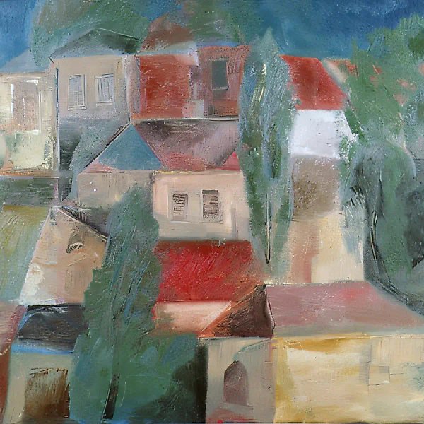 Hungarian Motif, 1992, canvas, oil, 80x100. Private collection