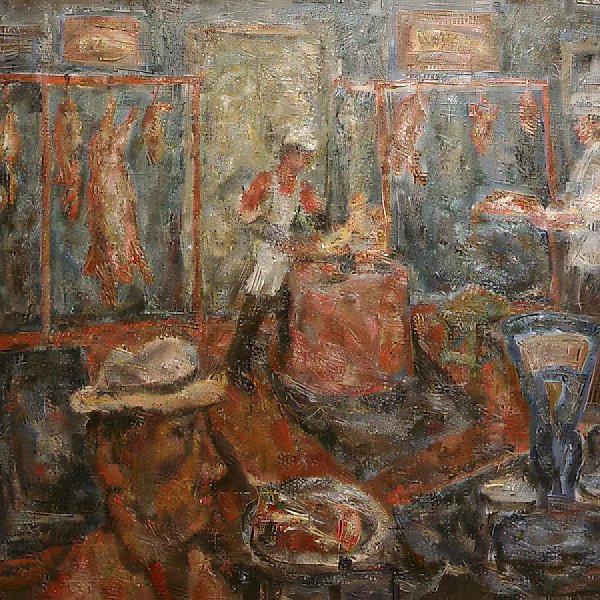 Butcher`s Shop, 1983, canvas, oil, 80x100. Author`s property