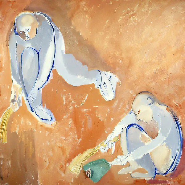 Sweeping Boys, 1994, canvas, oil, 170x190. Author`s property