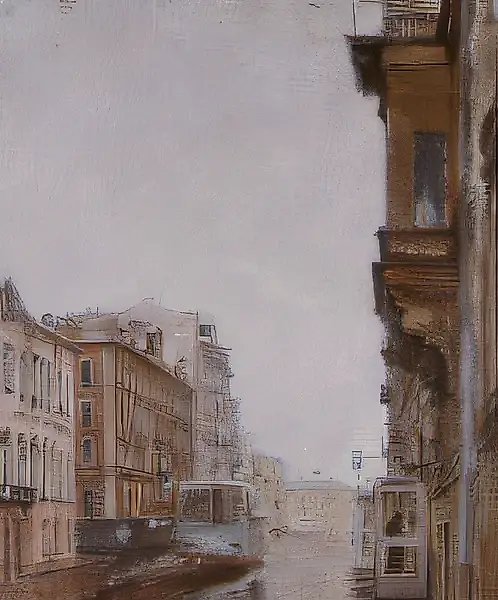 St.Petersburg. Bolshaia Morskaia Street, 1990, canvas, oil, 90x50 Author`s property