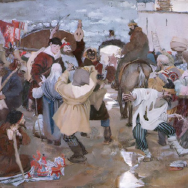 Skomorokhs, 1993, canvas, oil, 45x60 Author`s property