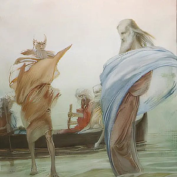 Walking upon the Water, 1994, paper, water-colour, 75x50 Author`s property