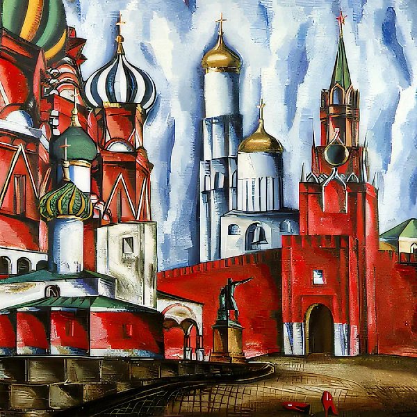 Красная площадь, 1993, холст, масло, 120х130 Собственность автора